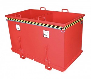 Klappbodenbehälter mit 2 getrennten Kammern